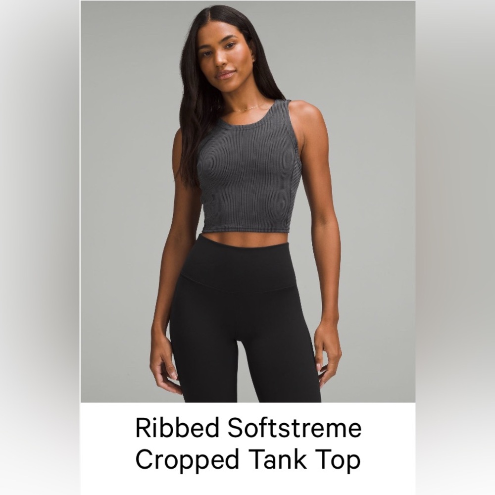 NWOT Lululemon Ribbed Softstreme Cropped Tank Top. Size 14.